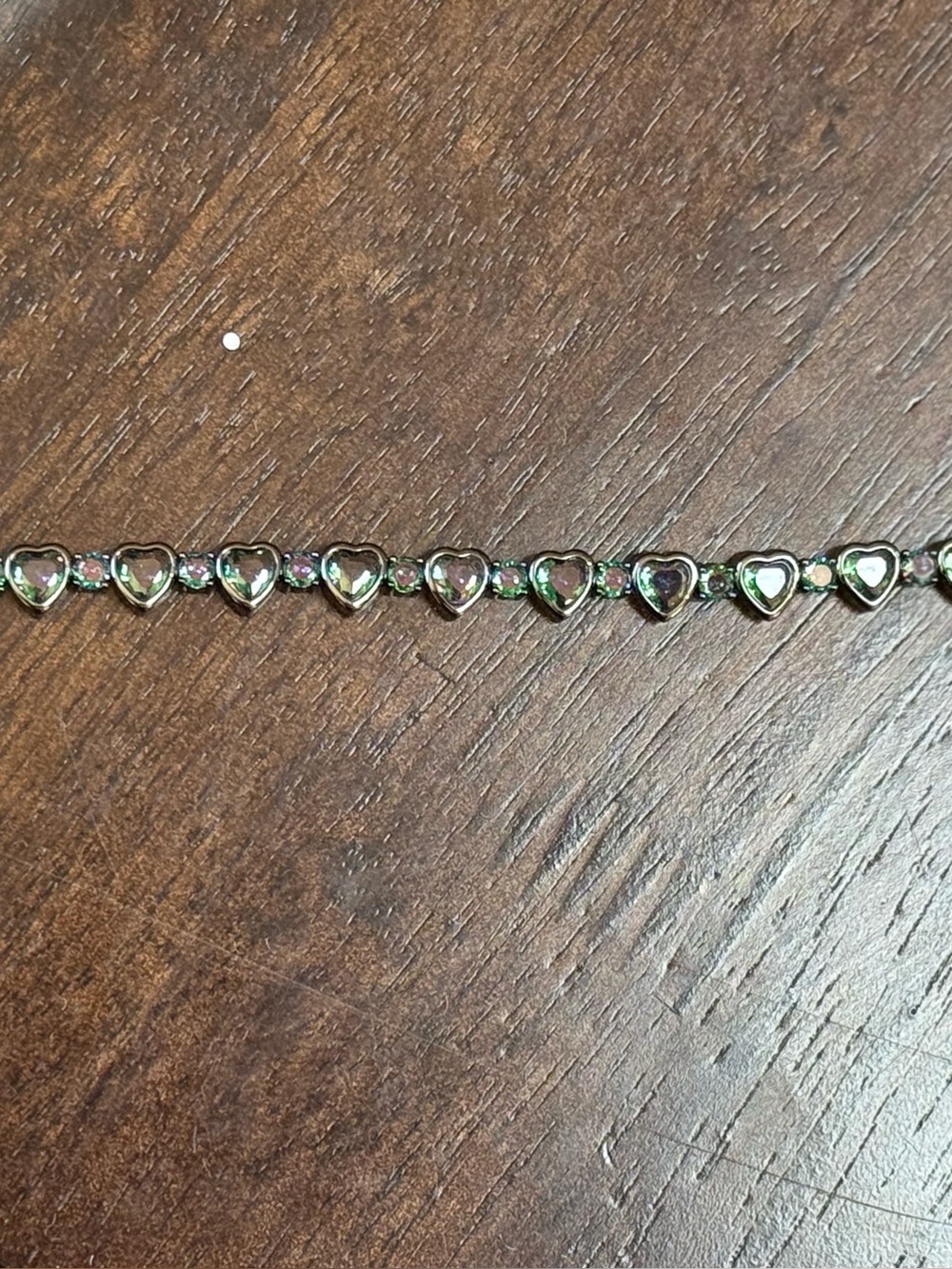 Oomiay Black Gold Mystic Topaz Heart Tennis Bracelet 17cm - Picture 4 of 4